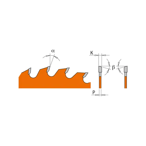 CMT Orange Industrial Körfűrészlap hosszanti és keresztirányú vágásra - D160x2,2 d20 Z28 HW Csökkentett zajszint