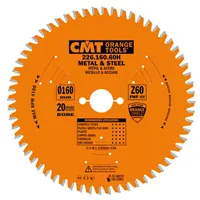 CMT Orange Industrial körfűrészlap vashoz  - D160x2 d20+16 Z60 HW