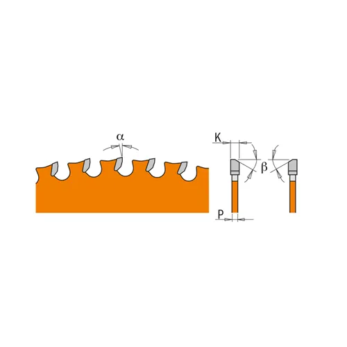 CMT Orange Industrial körfűrészlap vashoz  - D216x2,2 d30 Z64 HW