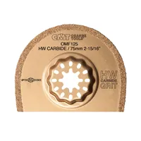 CMT Starlock fűrészlap CARBIDE keményfém szemcsékkel, vékony, téglára és betonra - 75 mm