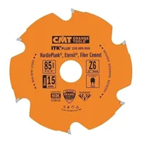 CMT ITK Gyémánt körfűrészlap cementkötésű faforgácslapra - D85x1,8 d15 Z6