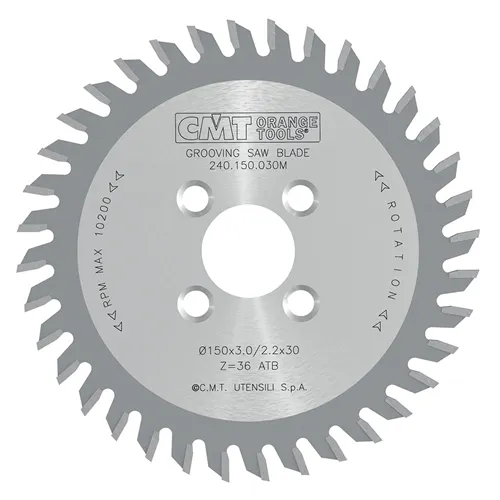 CMT Horonymaró körfűrészlap CNC-hez - D150x5 d30 Z36 HW