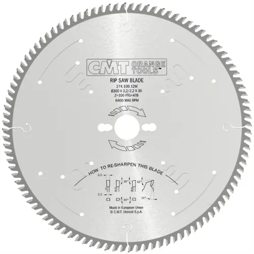 CMT XTreme Körfűrészlap keresztirányú finiselő vágásokra - D250x3,2x30 Z80 HW