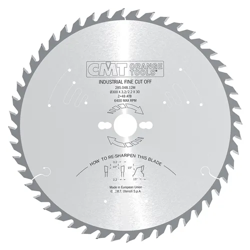 CMT Industrial Körfűrészlap hosszanti és keresztirányú vágásra - D280x2,8 d30 Z64 HW