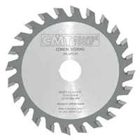 CMT Elővágó körfűrészlap kónikus CNC gépekhez - D215x4,3-5,5 d50 Z42 HW