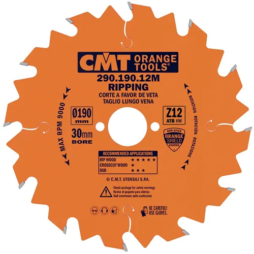CMT Orange körfűrészlap hosszanti vágásokhoz - D210x30 Z24 HW