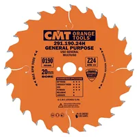 CMT Orange Körfűrészlap elektromos szerszámokhoz univerzális - D190x2,6 d20 Z24 HW