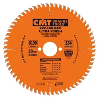 CMT Orange Körfűrészlap elektromos szerszámokhoz, finiselő vágás - D190x2,4 d20 Z48 HW Festool