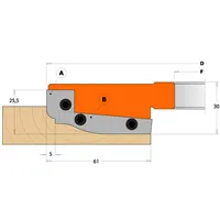 CMT kés  C694013-hez - késpár A 19,8x11,9x1,5mm