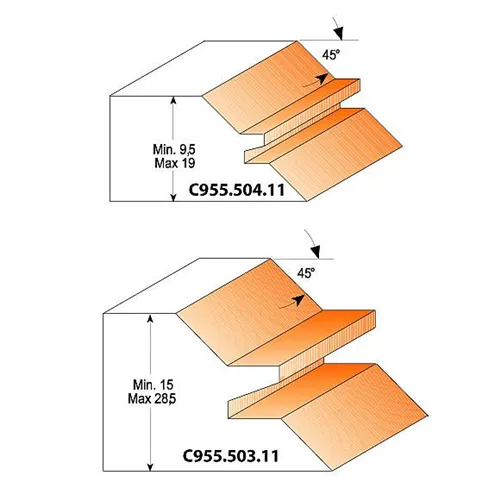 CMT C955 Maró ragasztott kötésekre 90° - D50,8x22,2 45° S=12 HW