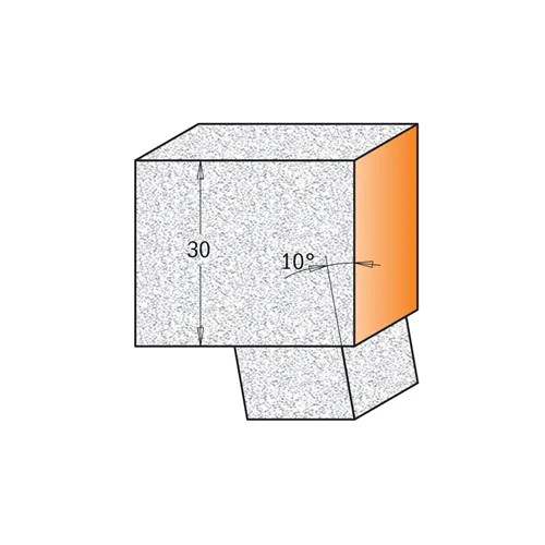 IGM F052 Váltólapkás élmaró kónikus csapággyal CORIAN táblákhoz - D22x30 A10° L83 S=12,7